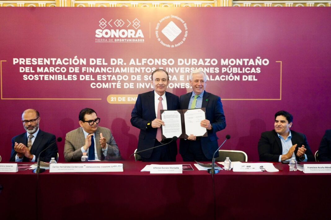 Gobernador Durazo concreta acuerdo de financiamiento para infraestructura sostenible en Sonora