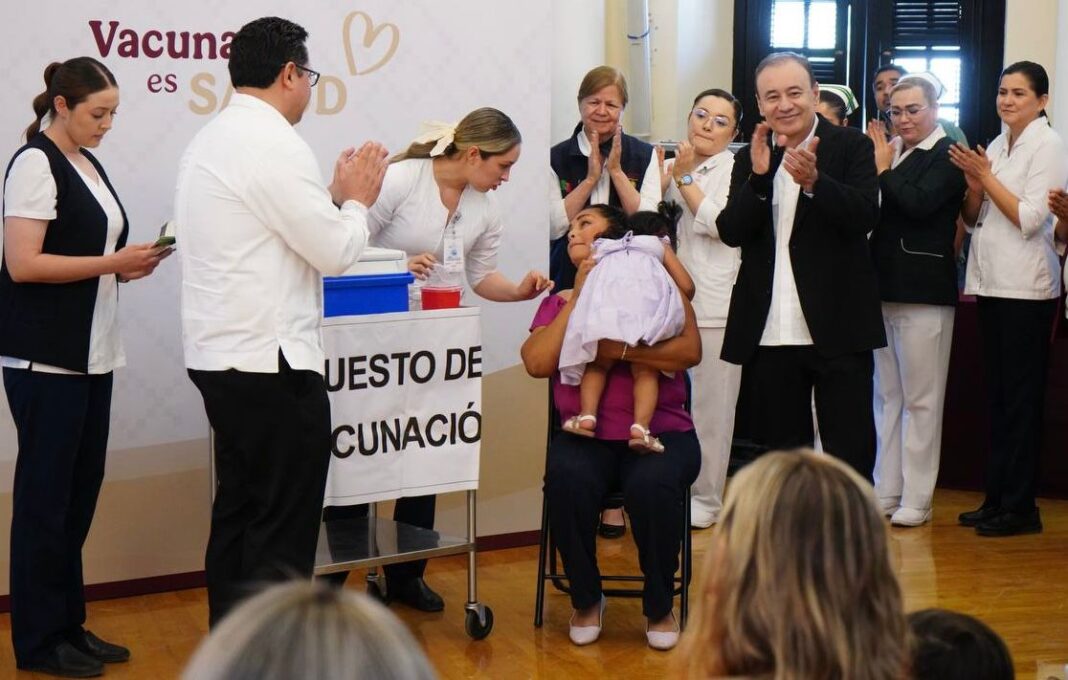 Durazo y Sheinbaum suman a Sonora al plan de vacunación contra el Sarampión; se garantiza disponibilidad de dosis