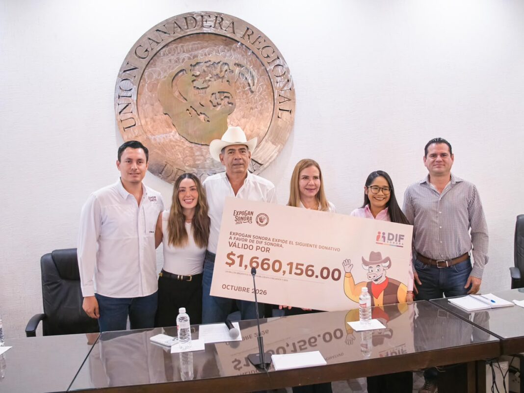 Recibe Gobierno de Sonora donativo de más de 1.6 millones de pesos para DIF Sonora
